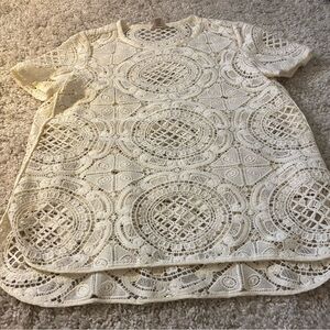 Sundance Cream Crochet Detail Top